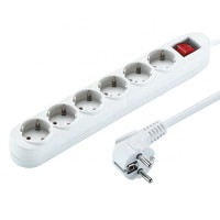 6 Way European Electrical Power Multi Socket With Switch